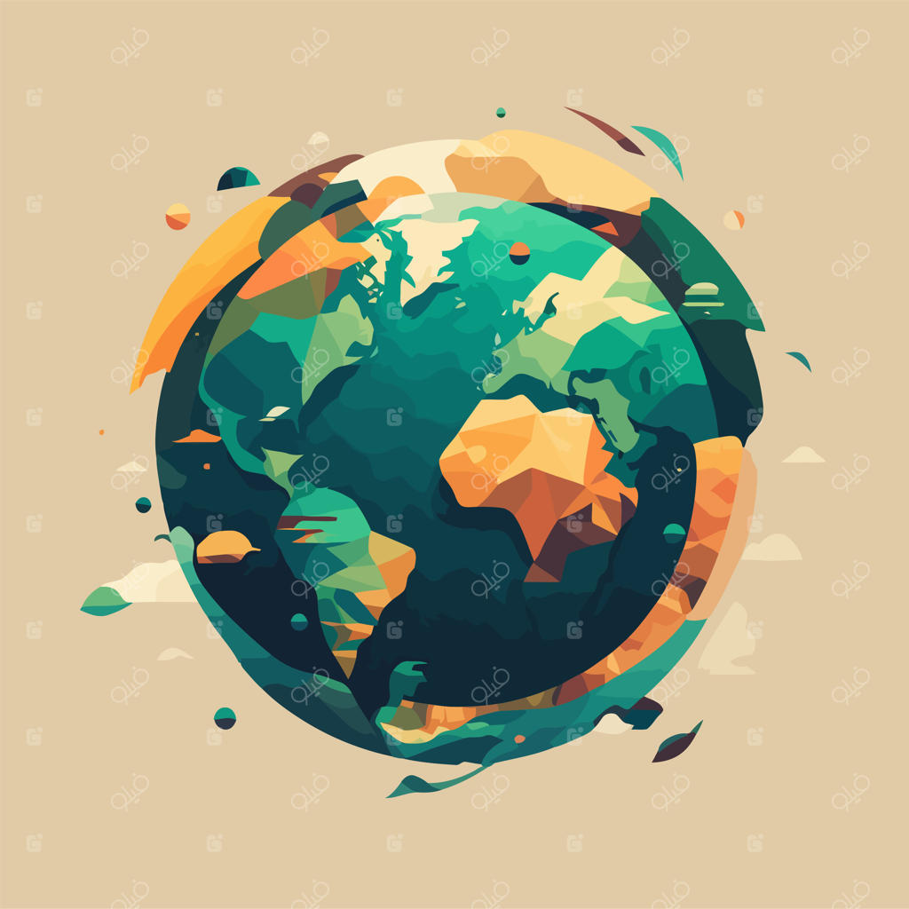 ذخیره سیاره زمین: طراحی شمایل طبیعت مادر و زمین سبز