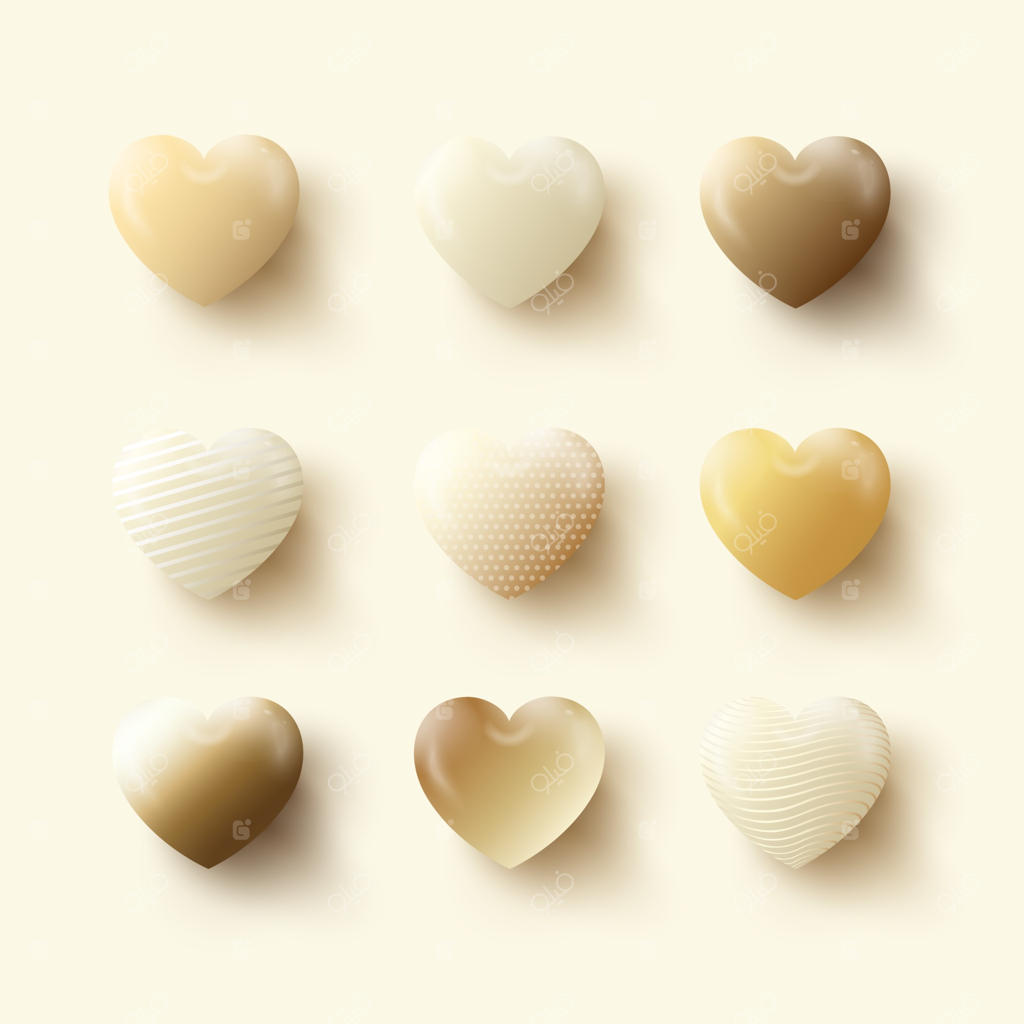 روز ولنتاین مبارک. پس‌زمینه‌ای با قلب‌های واقعی.