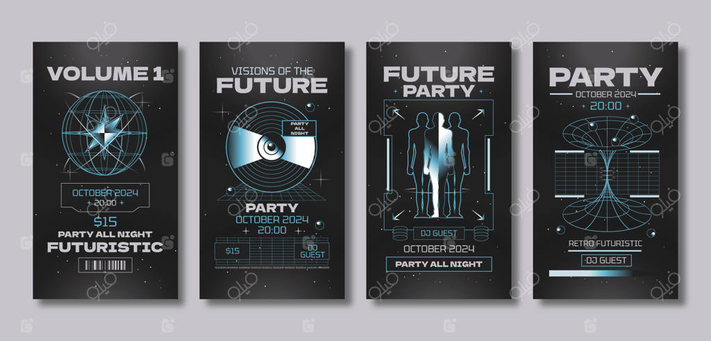 داستان‌های اینستاگرام با طراحی دستی و سبک آینده‌نگر قدیمی