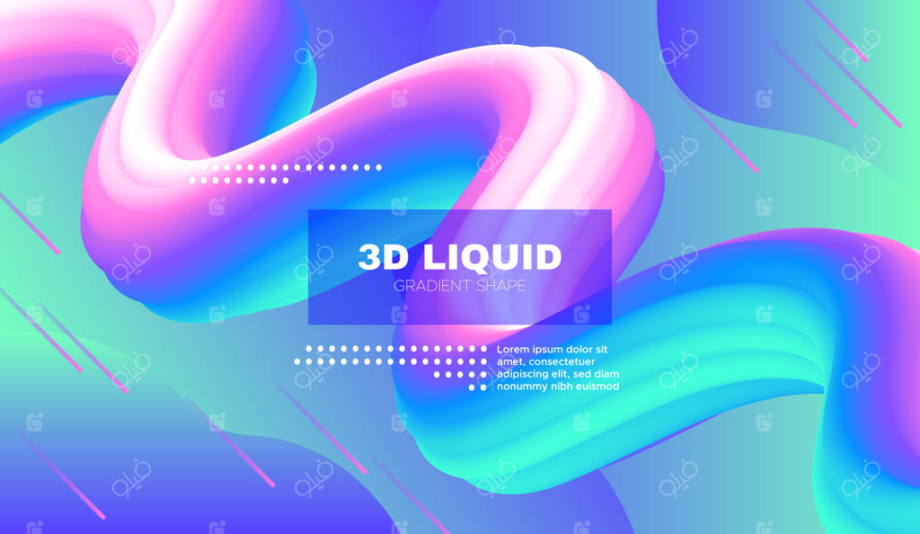 پس‌زمینه‌ با گرادیان رنگی و شکل مایع انتزاعی