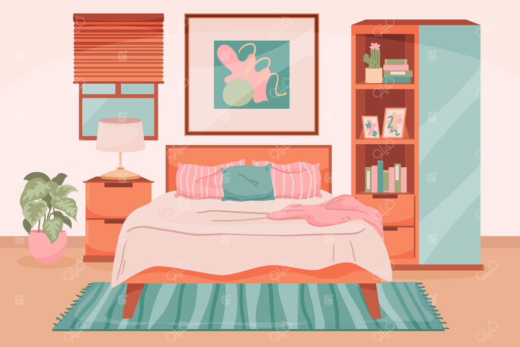 تصویر ساده اتاق خواب