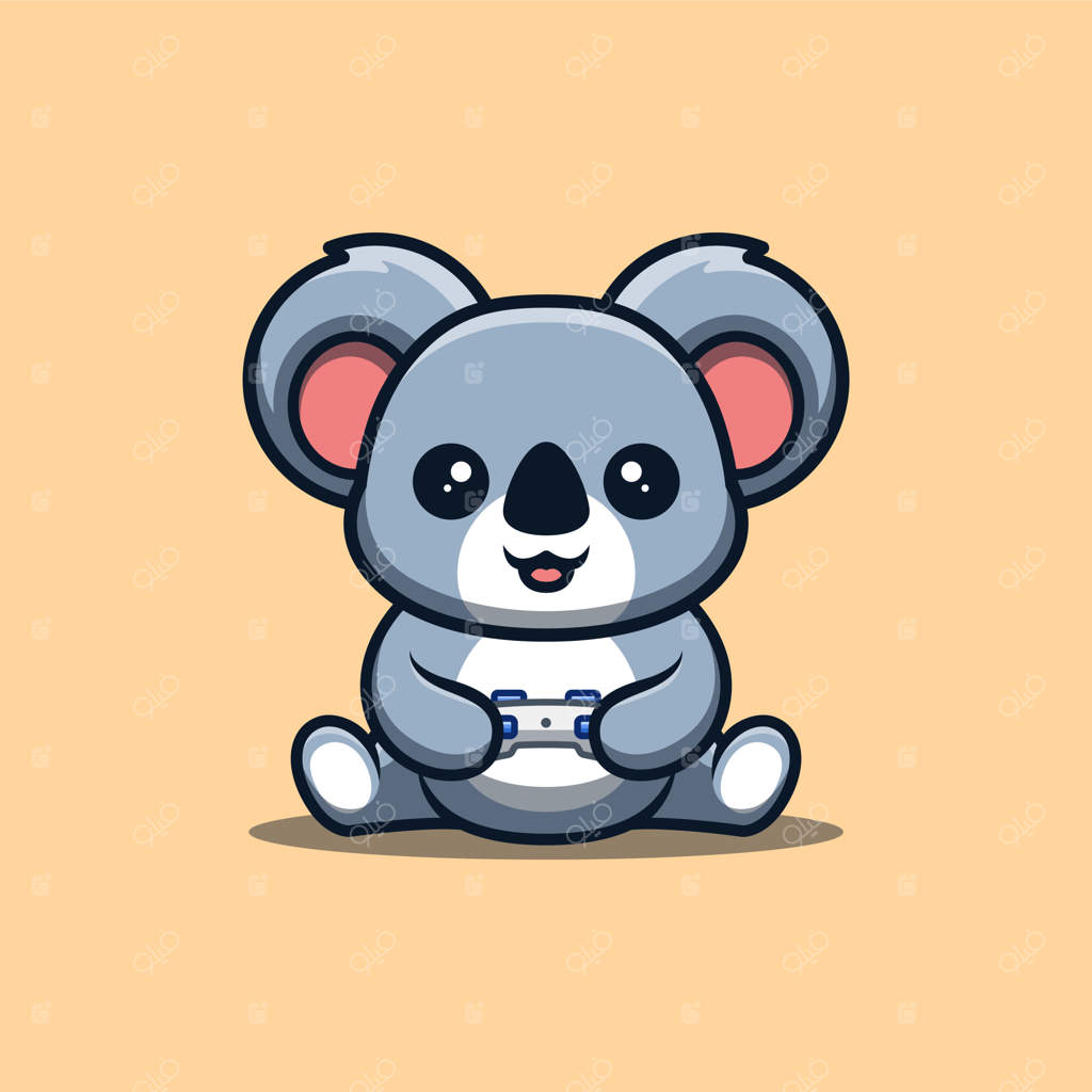 لوگوی کارتونی خلاقانه و بانمک کوآلا برای بازی