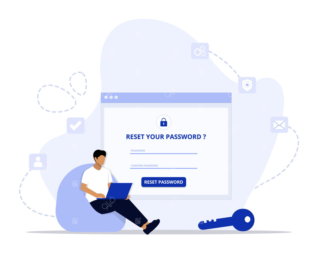 تصویرسازی مفهومی بازنشانی رمز عبور