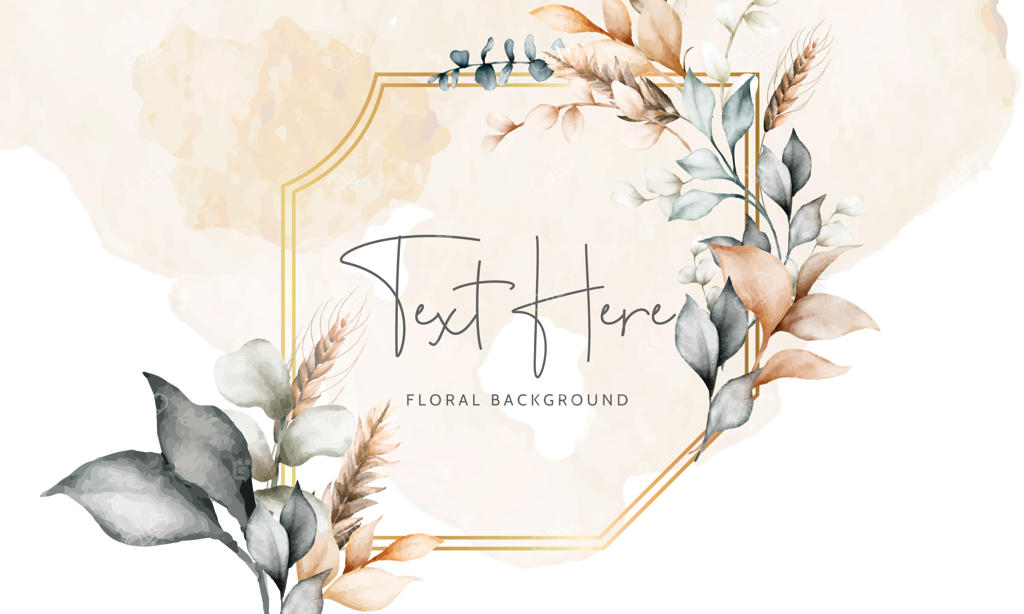 پترن پس‌زمینه آبرنگ برگ‌های کلاسیک و شیک