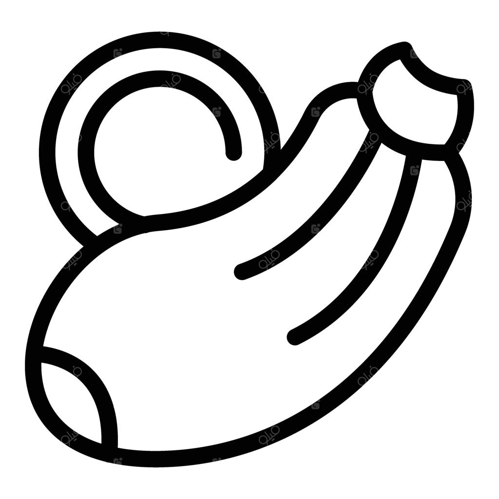 وکتور خطی نماد کدو حلوایی: سبزیجات تازه و خوشمزه