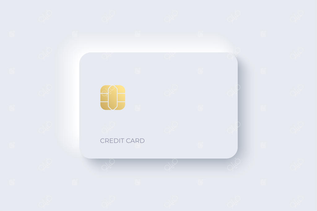 موکاپ کارت اعتباری نیومورفیک - قالب طراحی مینیمال و مدرن.