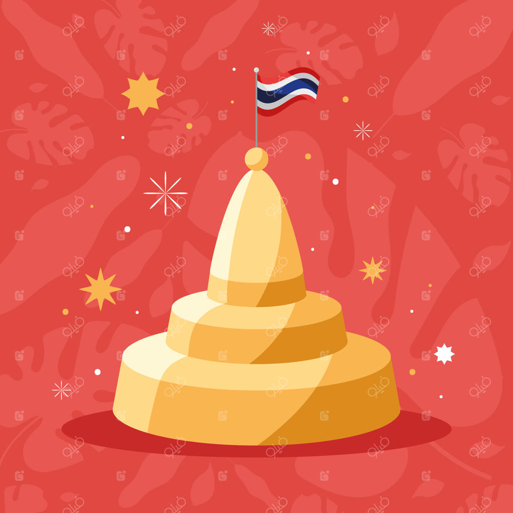 هرم‌های سونگکران با پرچم‌ها