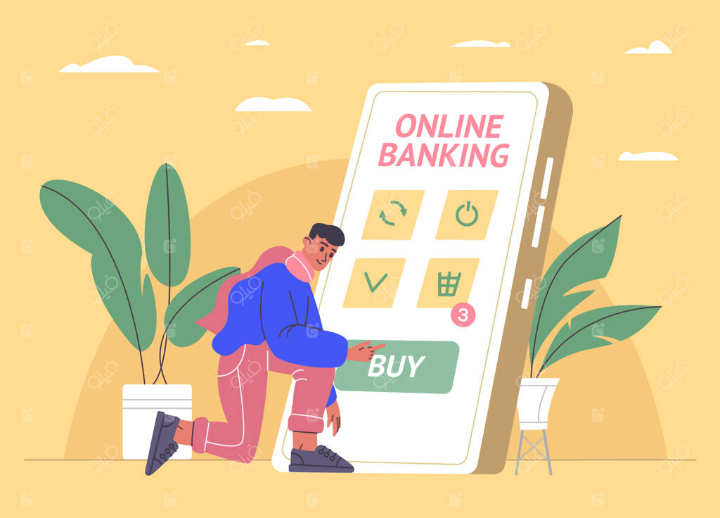 بانکداری موبایلی: پرداخت با برنامه مالی گوشی هوشمند - خرید از راه دور و سیستم جهانی پرداخت دیجیتال