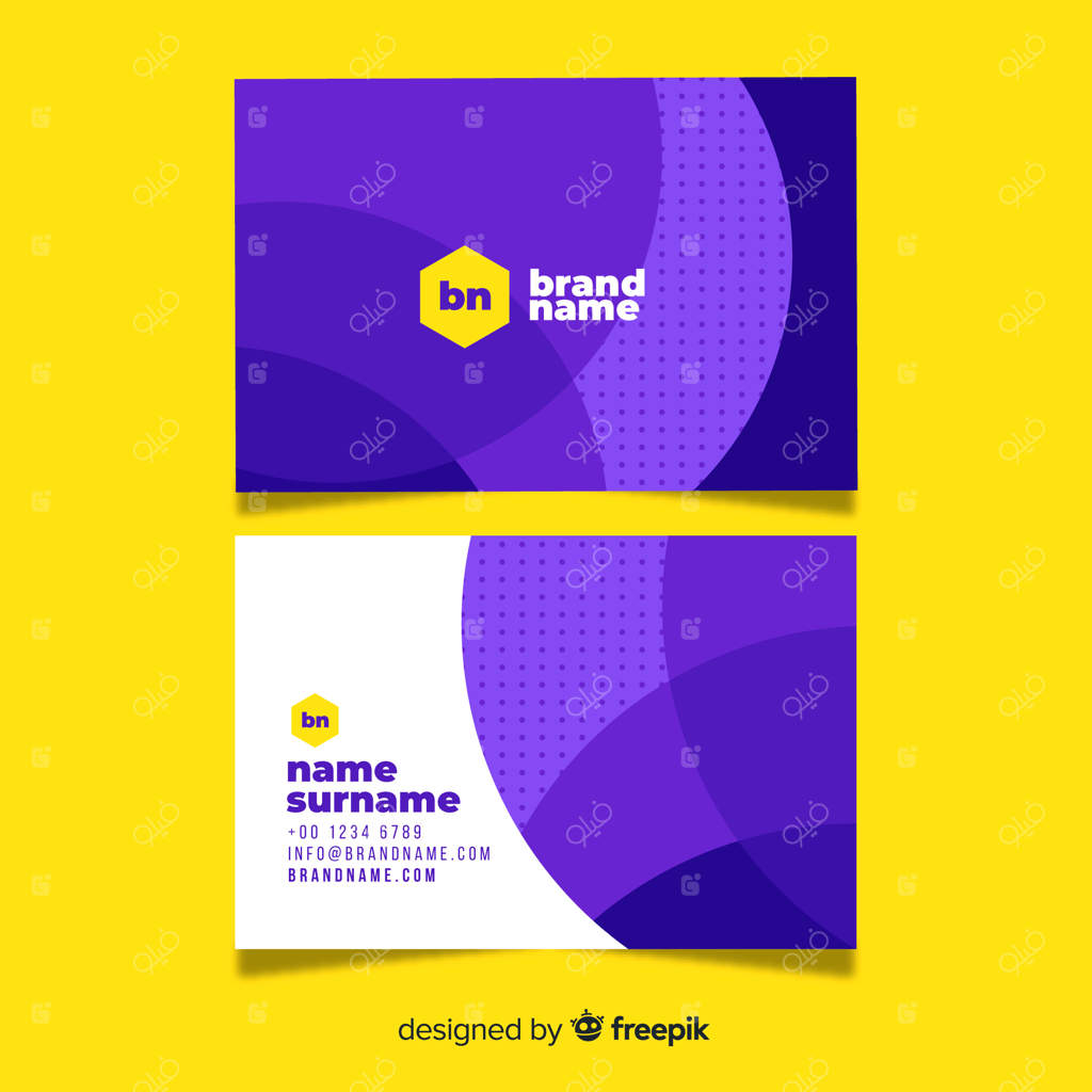 قالب کارت ویزیت مینیمال و انتزاعی