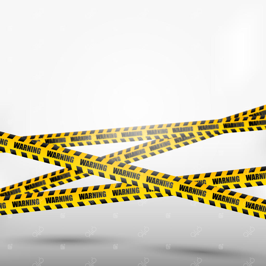 نوارهای احتیاط و خطر. نوار هشدار.