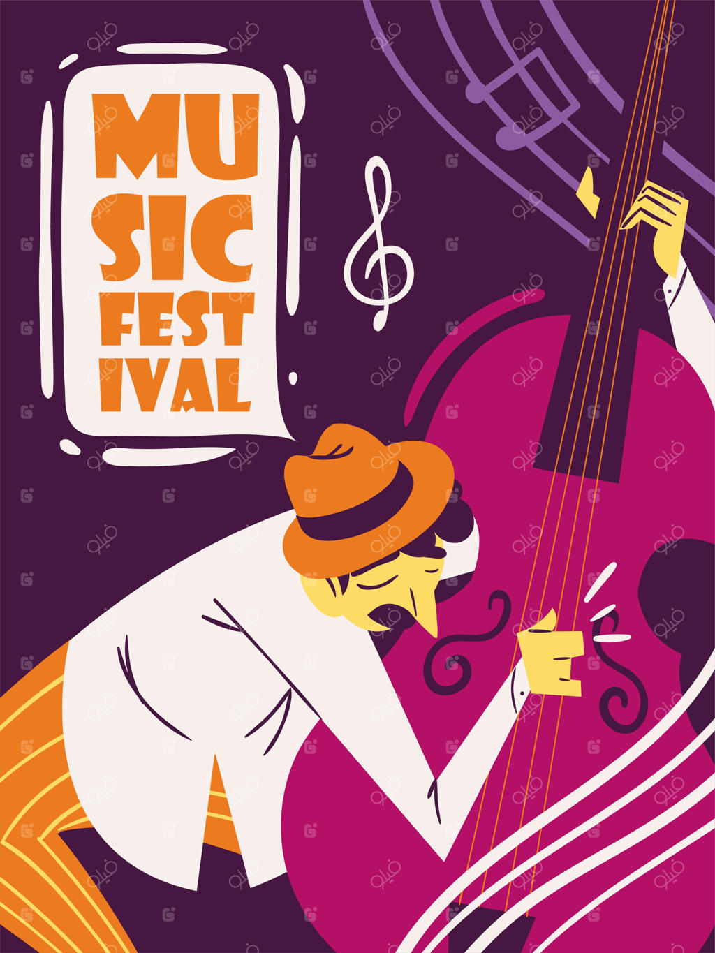 پوستر وکتور جشنواره موسیقی