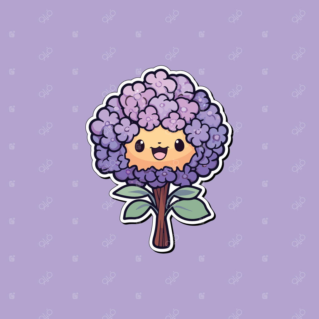 استیکر شاهپسند با رنگ‌های جذاب و طرح کیووت برای کلیپ‌آرت و تصویرسازی