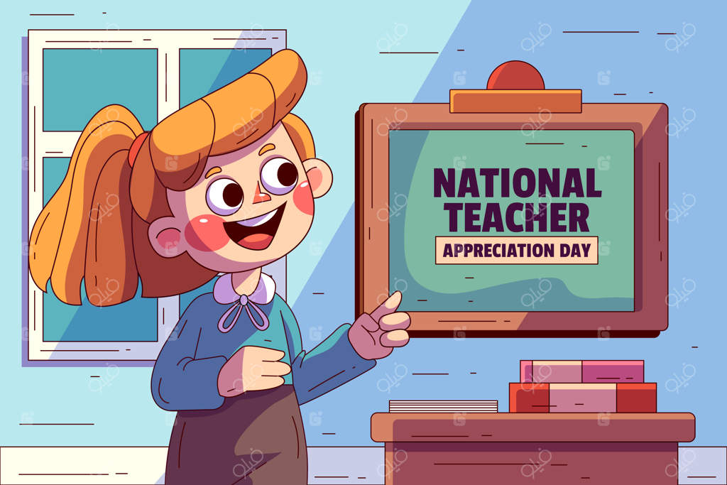 پس‌زمینه ساده برای روز ملی قدردانی از معلمان