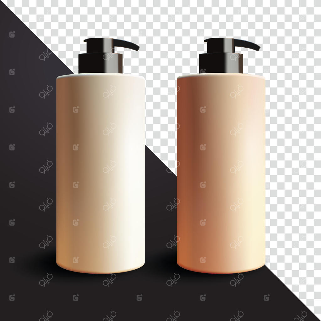 بطری‌های بلند صابون، لوسیون و شامپو سه‌بعدی؛ مناسب برای تبلیغات و محصولات آرایشی