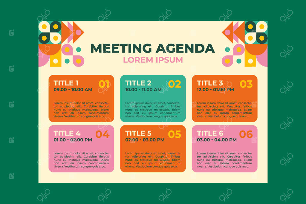 قالب برنامه جلسه با طراحی ساده