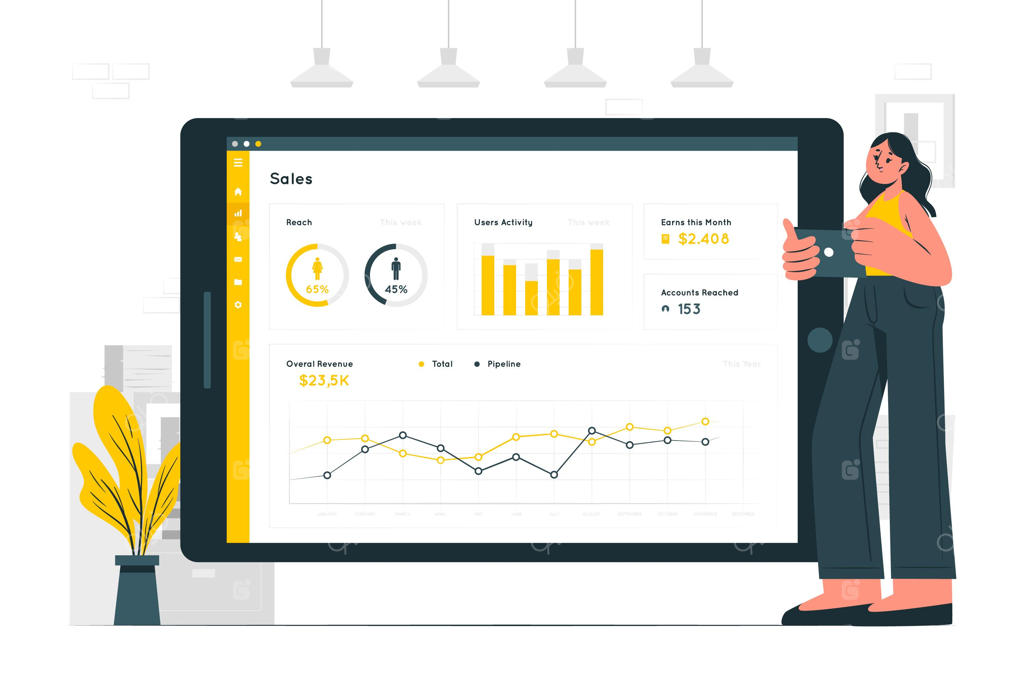 تصویرسازی مفهومی آمار و طراحی