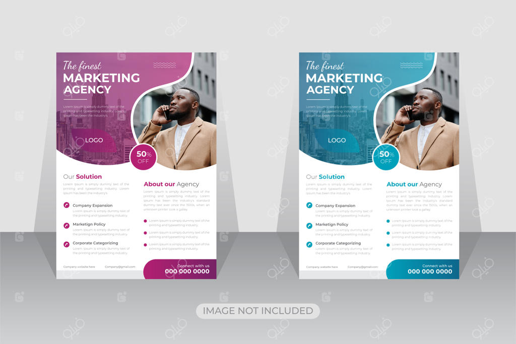 قالب تراکت تجاری و شرکتی مدرن