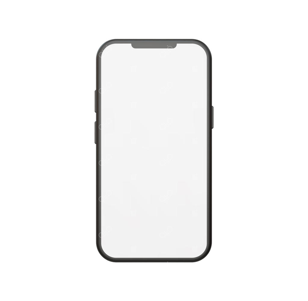 تصویرسازی وکتور واقعی از گوشی هوشمند با نمای جلو.