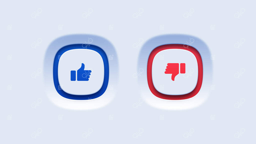 دکمه‌های پسندیدن و نپسندیدن