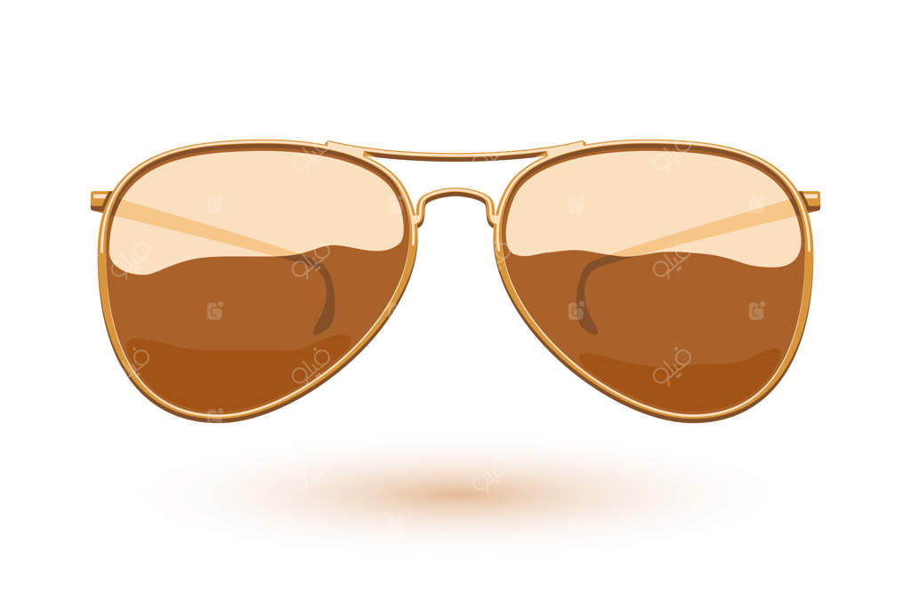 تصویر مد عینک آفتابی هوانورد رنگارنگ: نماد مراقبت از چشم.