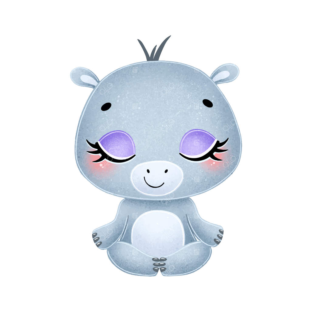 مدیتیشن حیوانات کارتونی بامزه: مدیتیشن اسب آبی