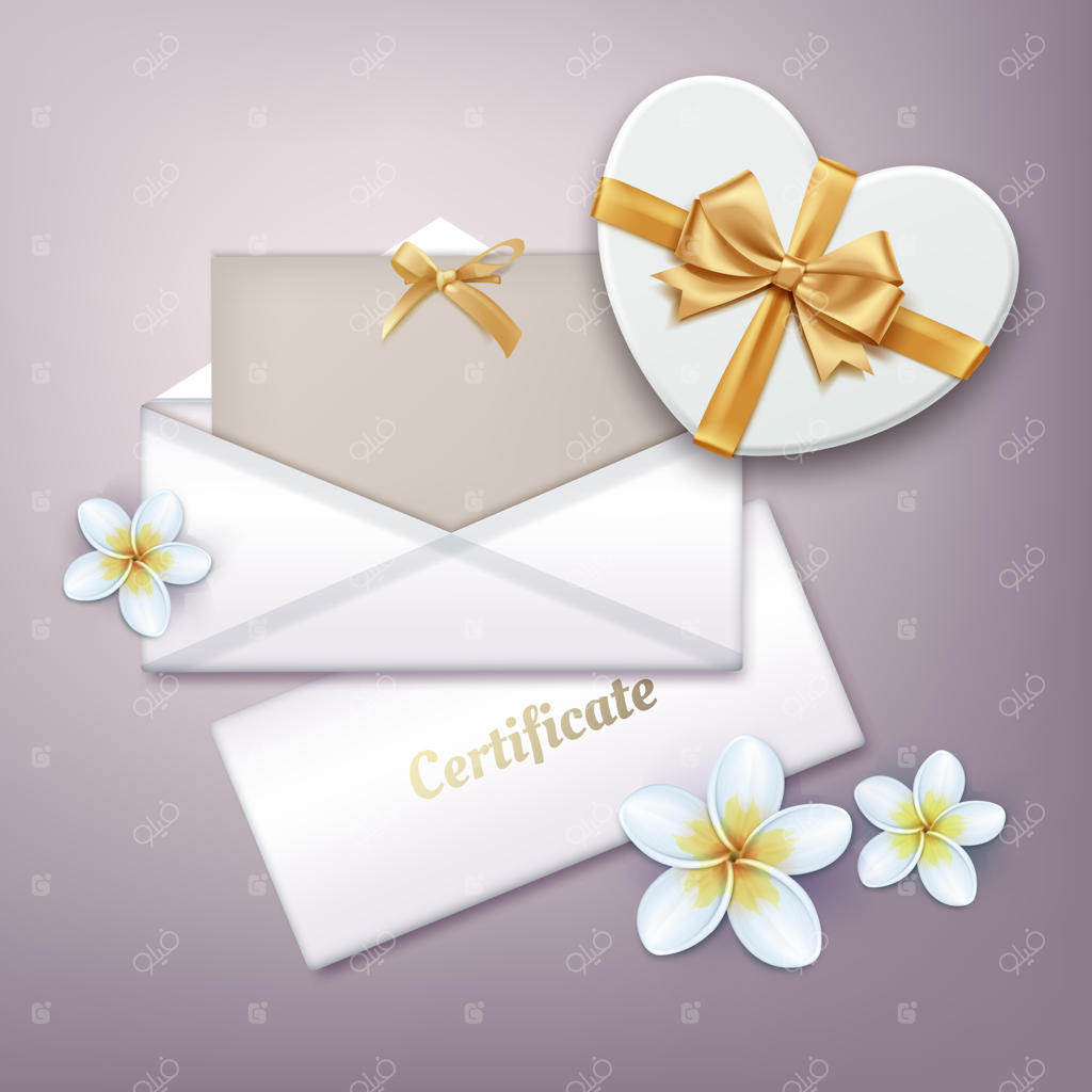 تصویری از کارت هدیه با هدیه روی میز