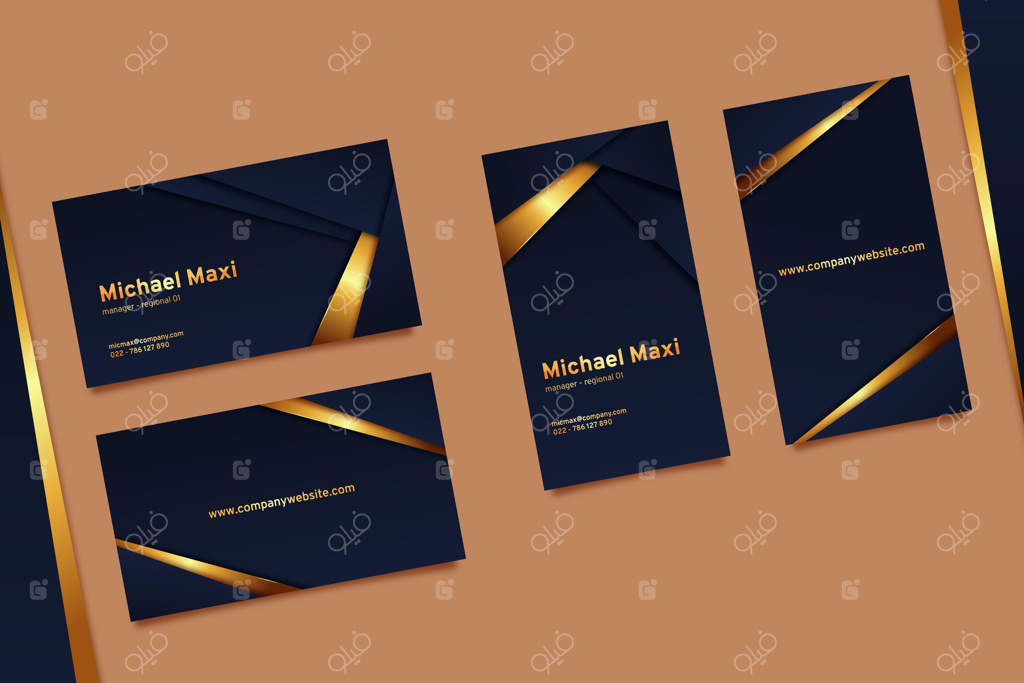 قالب کارت ویزیت تیره