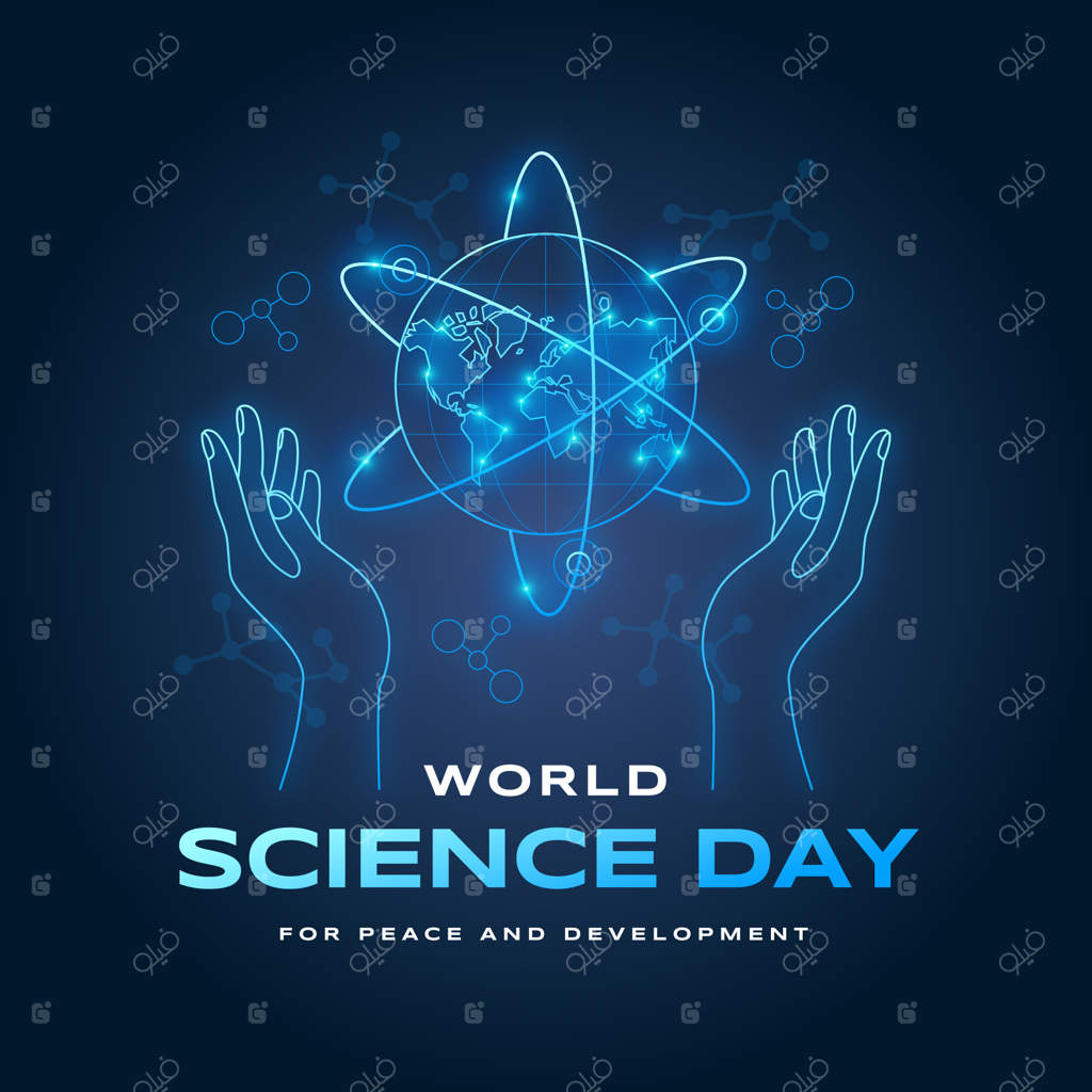 تصویرسازی روز جهانی علم با تداخل رنگ‌ها