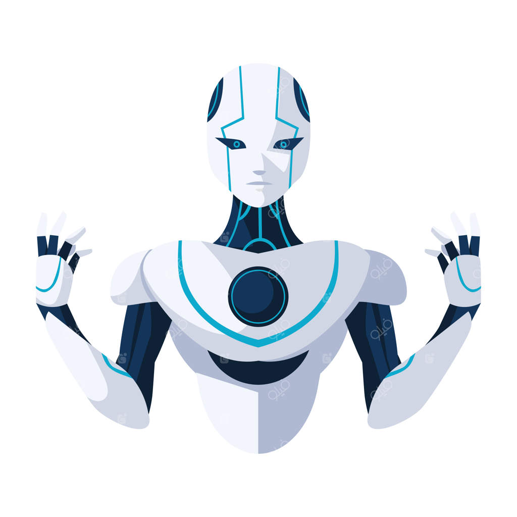 آیکون فناوری هوش مصنوعی سایبورگ مجزا شد