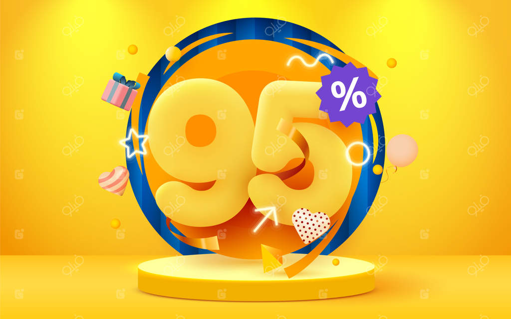 تخفیف 95 درصدی: فروش ویژه با طراحی‌های خلاقانه - بنر و پوستر فروش