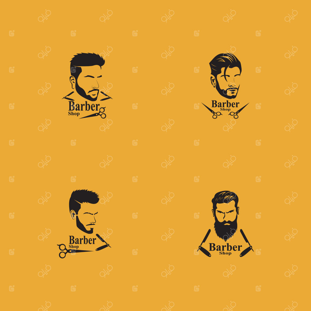 طرح وکتور سیلوئت مدل مو آرایشگاه