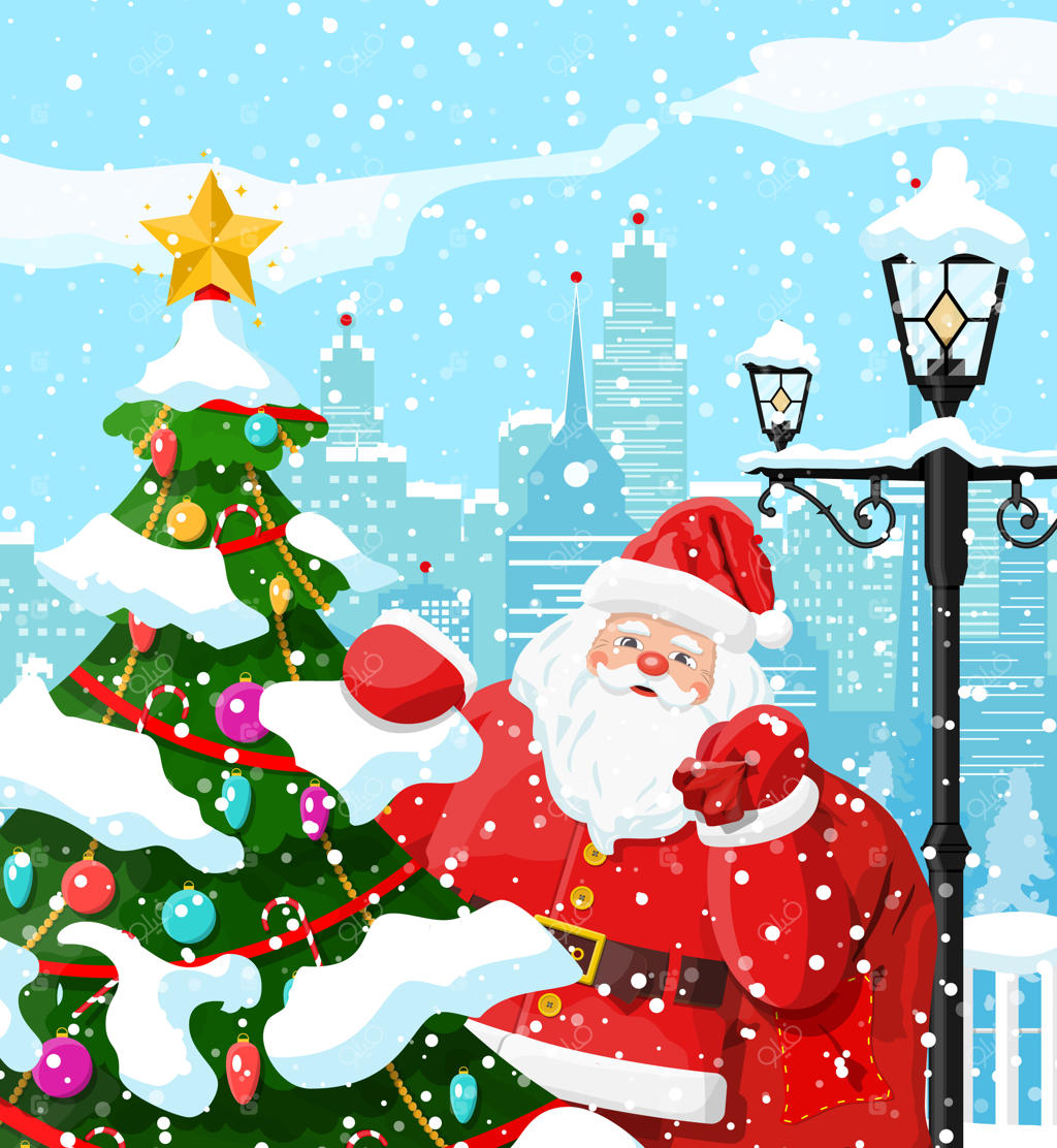 تصویر زمینه کریسمس زمستانه