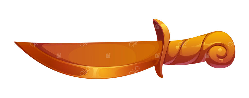 آیکون بازی کارتون دزدان دریایی: چاقو یا خنجر طلایی