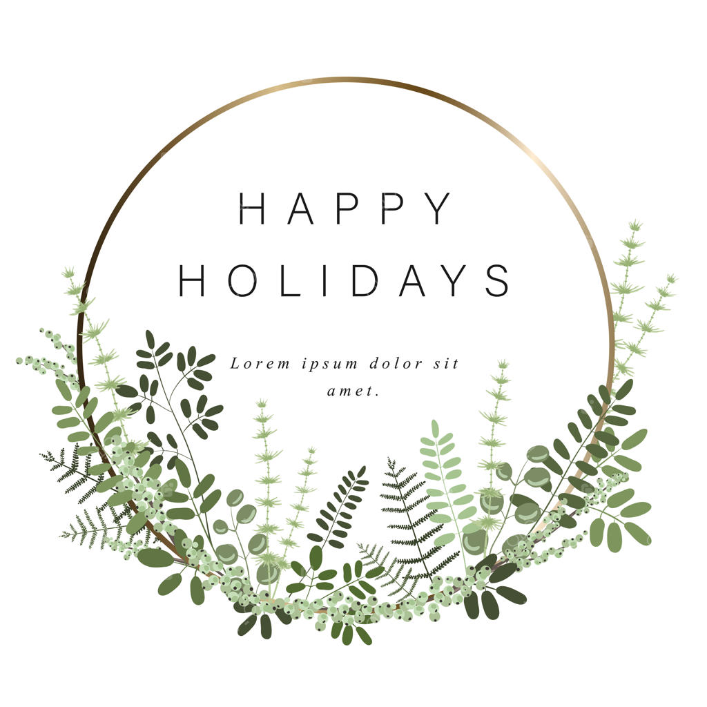 قالب گرد طلایی برای تزئین متن با شاخه‌ها، برگ‌ها، علف‌ها و گیاهان دیگر، قاب زیبا برای کارت هدیه و تبریک‌های ویژه در تعطیلات، مناسب برای پس‌زمینه سفید