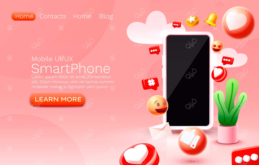 شبکه اجتماعی: بنر آیکون‌های پیام و فالوئرهای قاب عکس وکتور