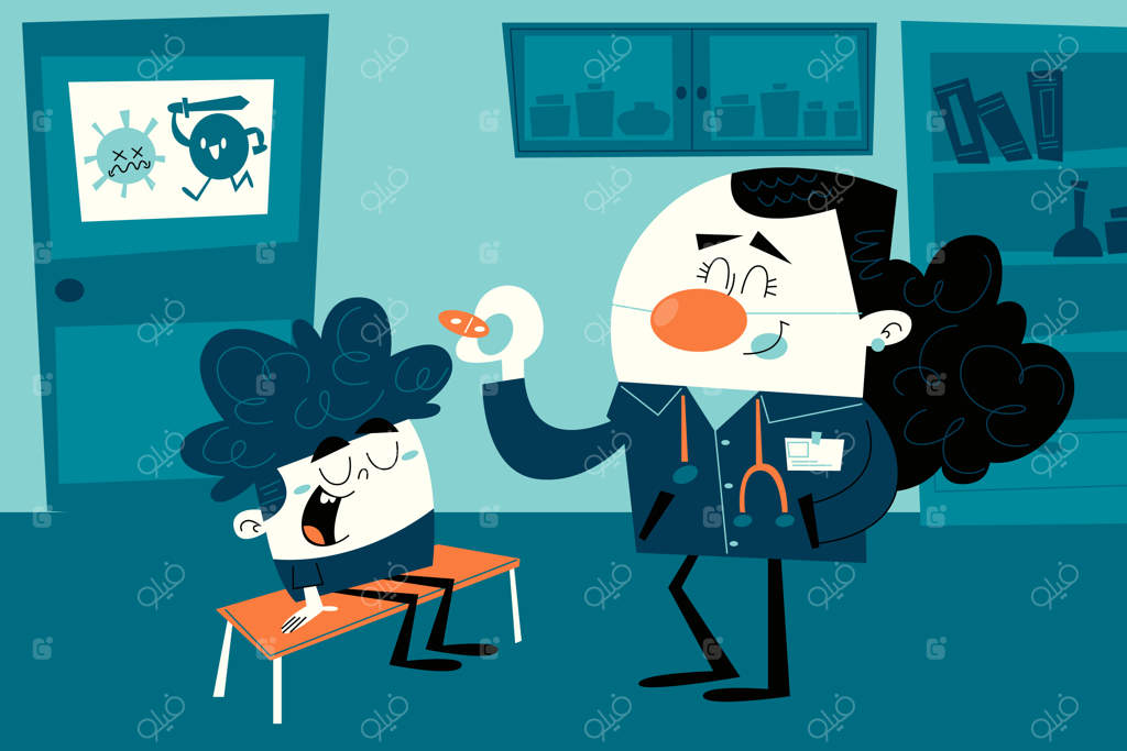 تصویر یک دکتر به سبک فلت