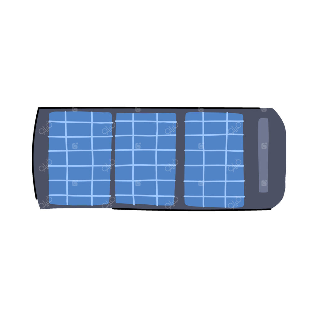 کارتون تصویری از فناوری پنل‌های خورشیدی