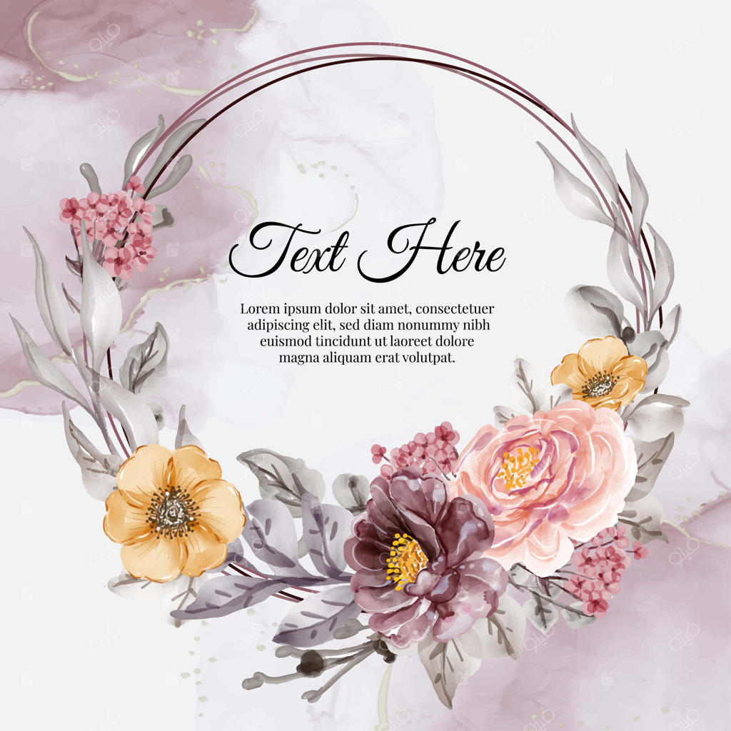 قاب گلی با گل‌های صورتی، بنفش و نارنجی