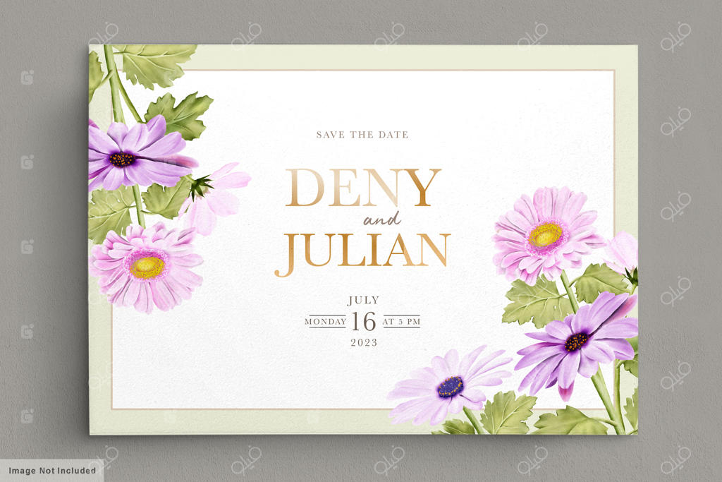 ست کارت دعوت گل‌دار