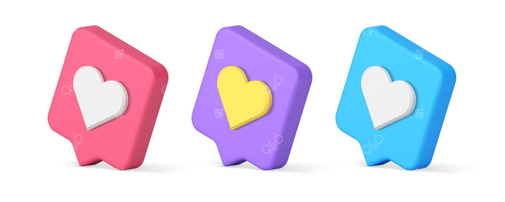 نکات سریع نشان‌ها برای ارزیابی اپلیکیشن‌های فضای مجازی و شبکه‌های اجتماعی مجموعه آیکون‌های سه‌بعدی واقع‌گرایانه