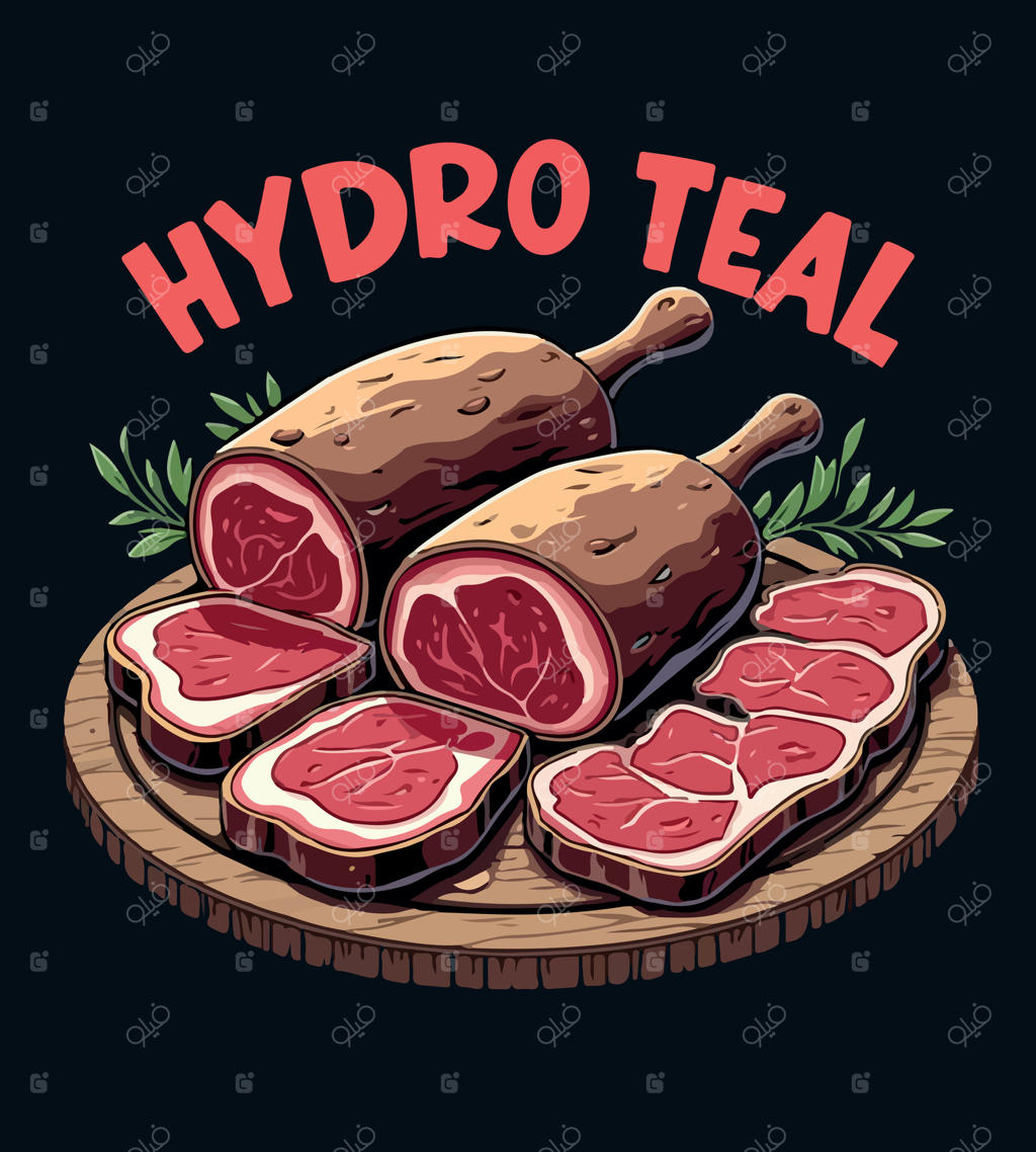 پوستر گوشت‌های خام در زمینه مشکی