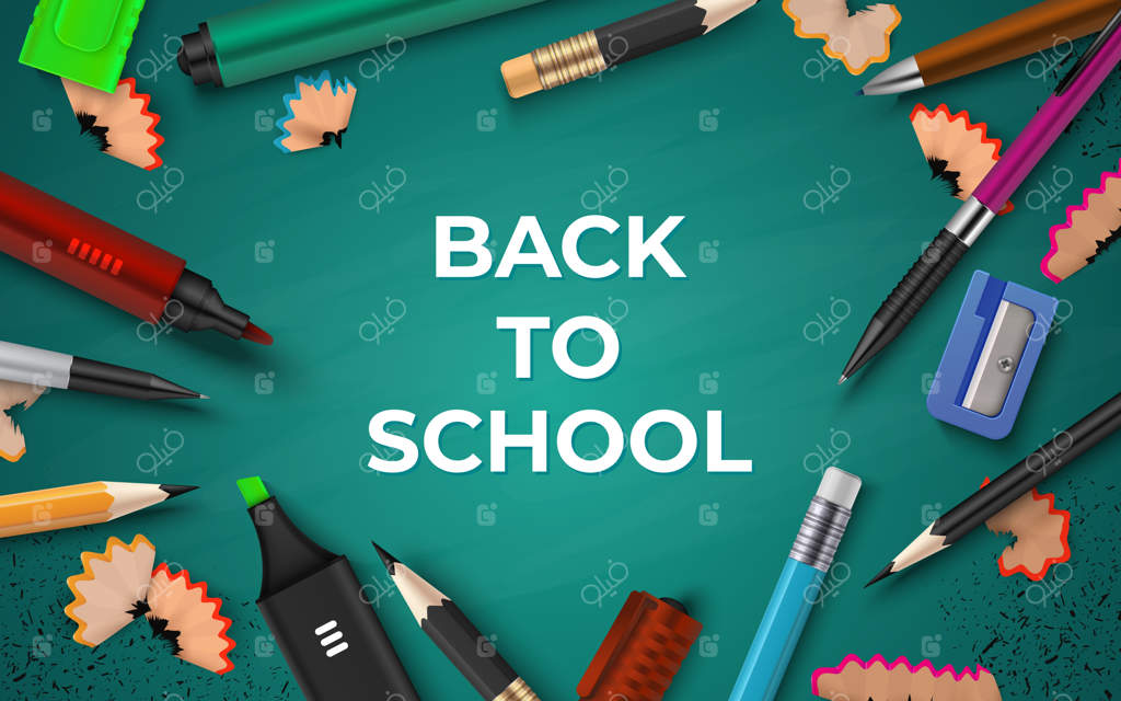 لوازم‌التحریر واقعی بر روی تخته‌سیاه