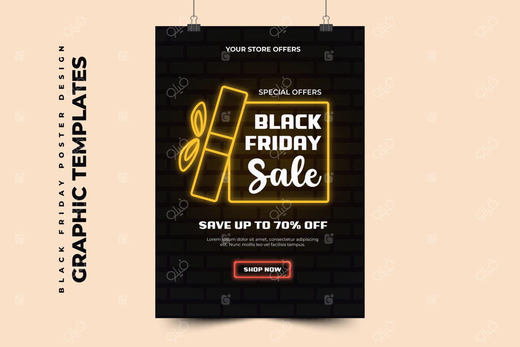 قالب طراحی گرافیکی برای حراج بلک فرایدی