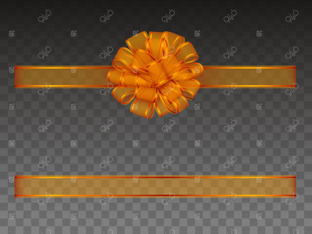 پروانه و روبان شفاف نارنجی