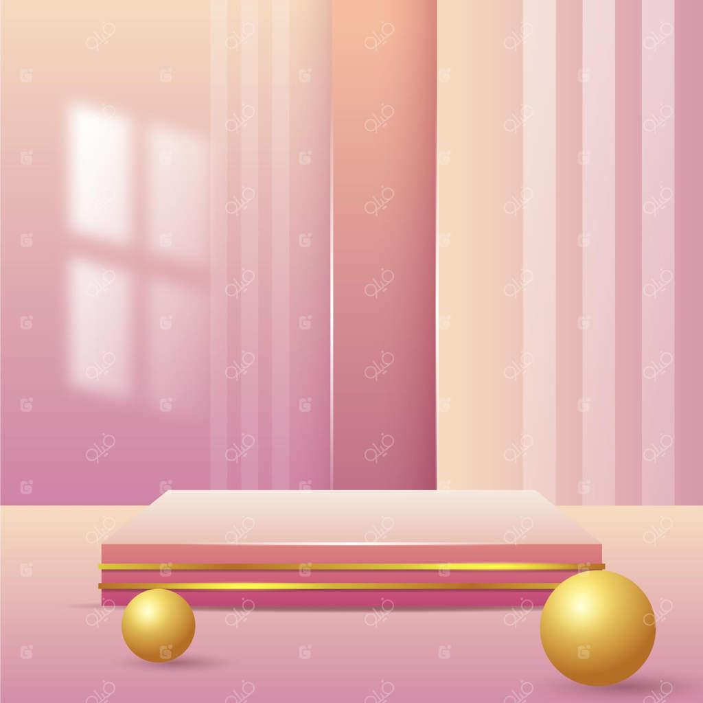 پودیومی مرحله‌ای با گرادیانت برای نمایش محصول