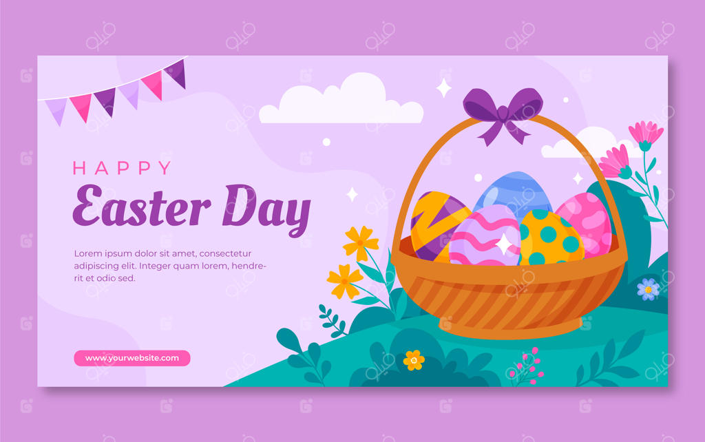 قالب پست شبکه‌های اجتماعی برای جشن عید پاک