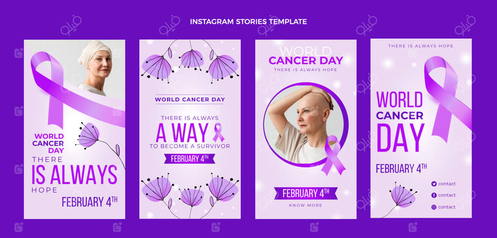 مجموعه استوری اینستاگرام روز جهانی مبارزه با سرطان