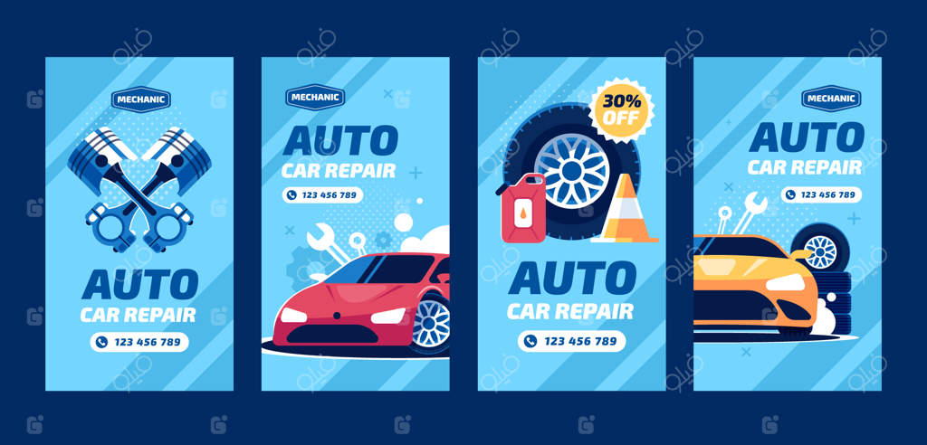 قالب استوری اینستاگرام برای مکانیک واقعی و حرفه‌ای