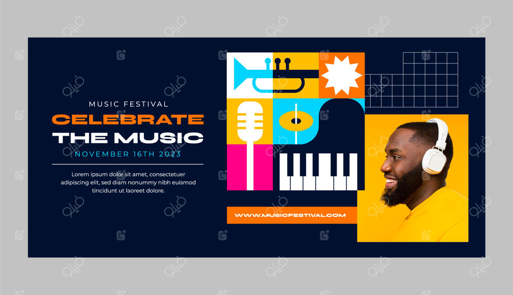 طراحی قالب جشنواره موسیقی