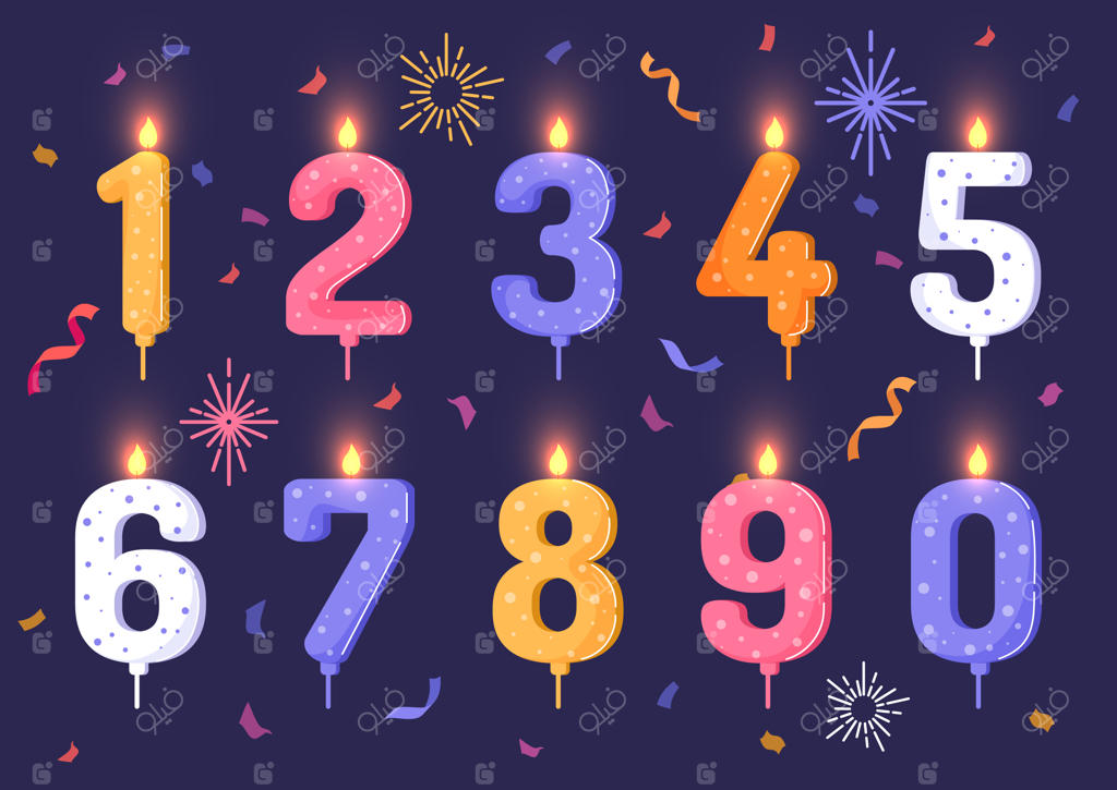 ست شمع‌های تولد